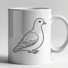 Vector Doves Clip Art Design A digital representation of a white dove perched on a branch, designed as a versatile clip art element.