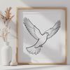 Free Dove Graphic Design Vector A stylized graphic of a bird, rendered as an SVG image.