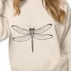An intricately designed vector illustration of a dragonfly, perfect for craft projects and digital designs.