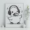 A detailed illustration of a duck in vector format, suitable for printing and digital use.