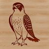Sharp-Winged Falcon SVG Design Illustrated falcon silhouette with sharp wings and talons, suitable for various cutting machine designs.
