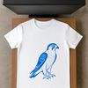 Bird Silhouette Vector Illustration A detailed illustration of a falcon in mid-flight, suitable for cutting with a Cricut machine or laser cutter.