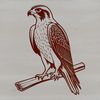 Majestic Mid-Flight Falcon Silhouette A detailed vector illustration of a falcon in mid-flight, suitable for commercial or personal use.