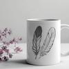 Beautiful Stylized Feather Vector A stylized illustration of a feather with smooth curves, perfect for digital use in vector graphics.