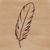A high-quality SVG illustration of a single feather in vector format.
