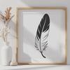 High-Resolution Feather Clipart Design High-resolution graphic representation of a feather as an SVG file.
