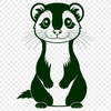 Ferret Silhouette SVG Ferret animal silhouette in vector format suitable for various cutting machines.