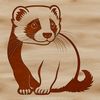 Playful Ferret SVG Design Asset A high-quality SVG illustration of a ferret, suitable for commercial or personal use in various design projects.