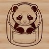 Pocket-Sized Ferret SVG Graphic An illustration of a ferret in a pocket-sized pose.