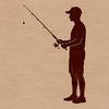 SVG fishing rod vector design for DIY projects
