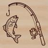 SVG fishing rod for Cricut cutting machine