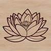 Sacred Plant Icon Lotus flower illustration, a stylized representation of the sacred plant in various cultures.