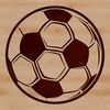 Beautiful Football Design A high-quality digital representation of a football ball with precise lines and shapes.