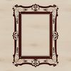 A digital outline of a rectangular frame with clean lines, suitable for vector art designs.