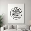 A heartfelt quote about the value of true friends in vector format, ideal for various crafting and design projects.