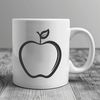 SVG Apple Icon and Template A high-quality illustration of a ripe apple, suitable for various uses in graphic design.
