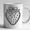 Ripe Strawberry Vector Graphic Art A digital illustration of a ripe strawberry in vector format.