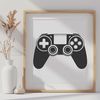 Free Game Controller Design Vector Art An SVG diagram of a video game controller design featuring buttons and analog sticks.