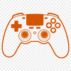 Game Console Layout Icon A 2D vector representation of a standard video game controller with buttons and directional pads.