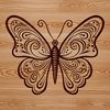 Beautiful Butterfly Clipart Design A colorful illustration of a butterfly with intricate details, suitable for vector designs and graphics.