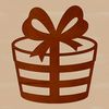 A vector design illustration of a gift box with decorative elements.