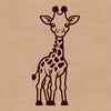 Giraffe Portrait Vector Art Close-up illustration of a giraffe's head with distinctive spots and long neck.