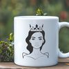 SVG vector illustration of a young female princess in medieval attire.
