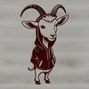 SVG graphic illustration of a goat, suitable for vector design and cutting machine projects.