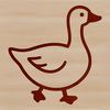 A detailed illustration of a goose in vector format, suitable for cutting machines and laser engraving.