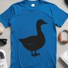 A digital illustration of a goose in a simple vector format, suitable for cutting machines and laser engraving.
