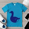 An isolated graphic of a bird with the characteristics of a goose, suitable for various uses.