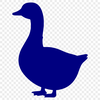 A detailed illustration of a goose in a simple silhouette style.
