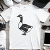 A detailed silhouette vector image of a goose, suitable for cutting machines like Cricut or laser cutters.