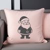 Vector art depiction of Santa Claus with a joyful expression.