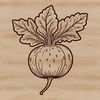 Detailed Radish SVG File Free Download A detailed illustration of a radish in its entirety, suitable for various applications.