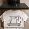 Hand-Drawn Sewing Machine Icon SVG Illustration of a sewing machine with intricate details, suitable for cutting machine designs or DIY projects.