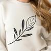 Detailed Leaf Vector Artwork A detailed illustration of a single leaf with varying shapes and veins, suitable for use in graphic design projects.
