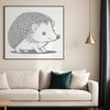 Prickly Critter Graphic An SVG graphic of a prickly animal, suitable for cutting machine designs or digital artwork.