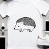Spiky Vector Friend A detailed illustration of a hedgehog with spikes and a cute face, suitable for vector art designs.