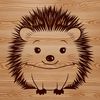 Beautiful Hedgehog Clip Art Design A detailed illustration of a hedgehog in vector format, suitable for various design applications.