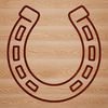 Downloadable SVG horse shoe template for DIY projects and web design
