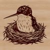 Beautiful Bird Illustration for Design Projects A detailed illustration of a hummingbird in flight, suitable for vector design projects.