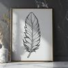 Beautiful Stylized Feather Clip Art A stylized vector illustration of a single bird feather.