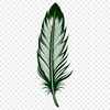 Single Feather Design Element A detailed design element featuring a single feather as a scalable graphic.