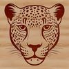 Beautiful Jaguar Head Clip Art Illustration of a big cat's head with intricate details, suitable for vector art and design projects.