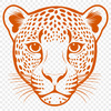 Detailed Jaguar Portrait A detailed illustration of a jaguar's head, showcasing the animal's distinctive features.