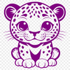 Jaguar Animal Illustration SVG File A detailed illustration of a jaguar's head and body, featuring distinctive spots and markings.