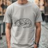 A vector illustration of a jaguar in a sleeping position.
