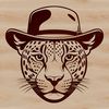 Stylized Jaguar Illustration A stylized illustration of a jaguar, a big cat native to the Americas, in a digital vector format.