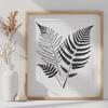 Hand-Drawn Leaf Icon A simple leaf design made from vector shapes, suitable for digital applications.